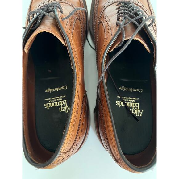 Allen Edmonds Cambridge Shell Cordovan Wingtip Handcrafted in USA Size 9 JJ - Picture 9 of 14